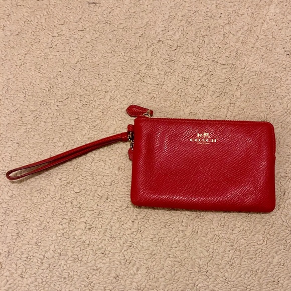 Red Coach Wristlet - Picture 2 of 3